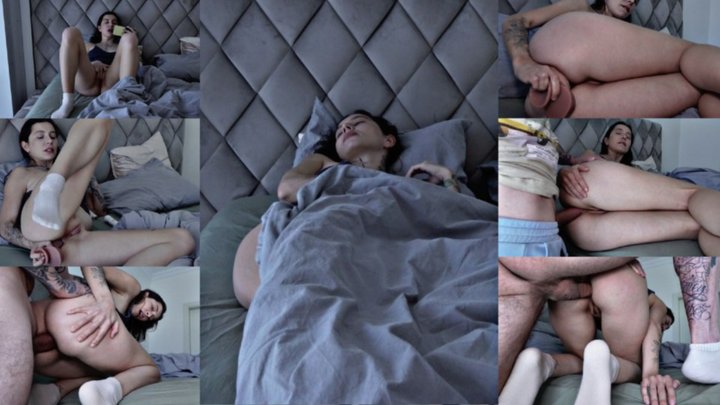 Caught Stepsister With A Dildo In Her Ass in 4k