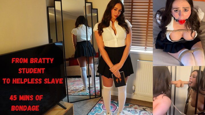 Study Session Gone Wrong – College Girl Bound & Gagged