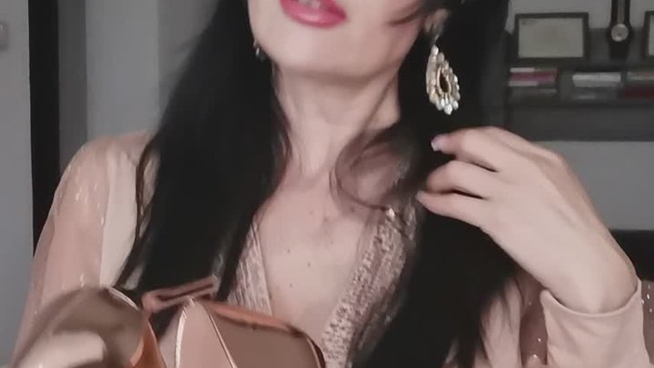 Golden Goddess Pantyhose Seduction - Tan Nylon Legs, Stiletto Heels & Erotic Foo