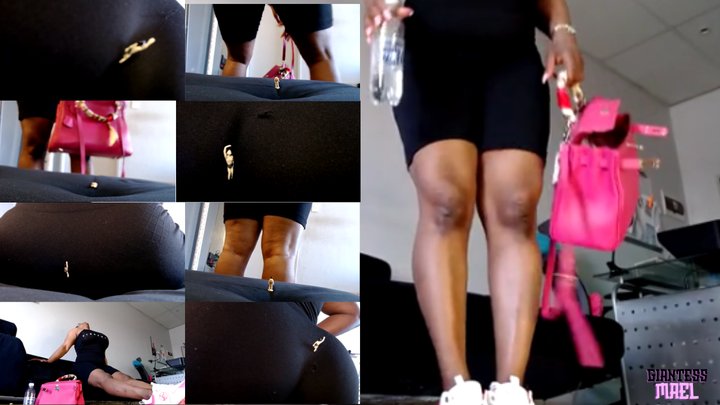 Macro Man Sat on Unaware In Sweaty Gym Tights - Unaware Giantess, Ass Smothering