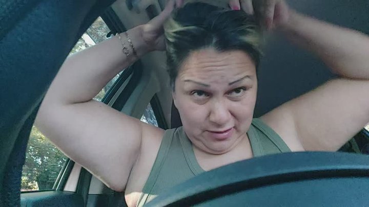 Yawning in the car