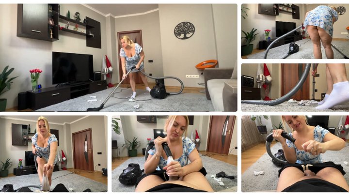 Cleaning in white socks MP4