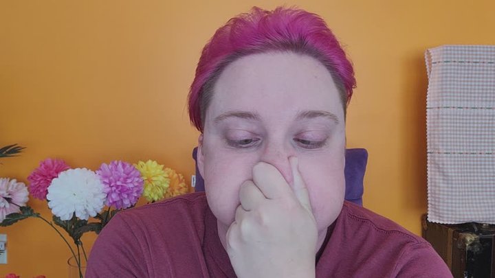 Puffy Cheeks and Red Face with Nose Pinching and Breath Holds