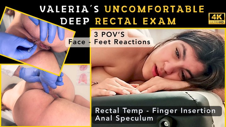 Sweet submissive Valeria's UNCOMFORTABLE DEEP RECTAL EXAM - Rectal Temperature -