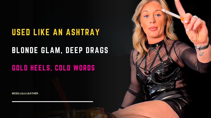 You Are My Human Ashtray – PVC Bodysuit, Leather Mini & Louboutins While Smoking