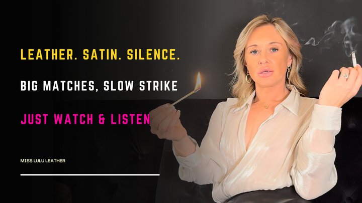 ASMR – No Talking, Smoking 100s While Striking Multiple Matches on the Sofa – Le