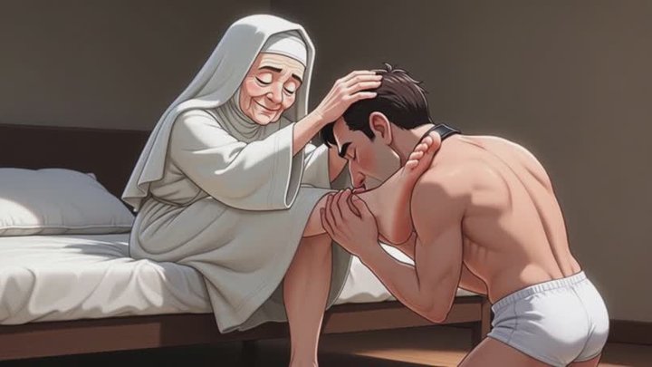 Priest Submissive to Nun - Licking Her Feet