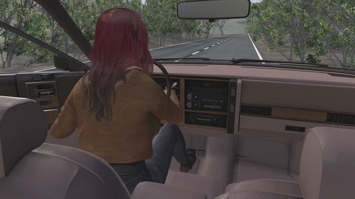 Back Seat Cranking in the Buick Century with Camilla in Pantyhose and Loafers 10