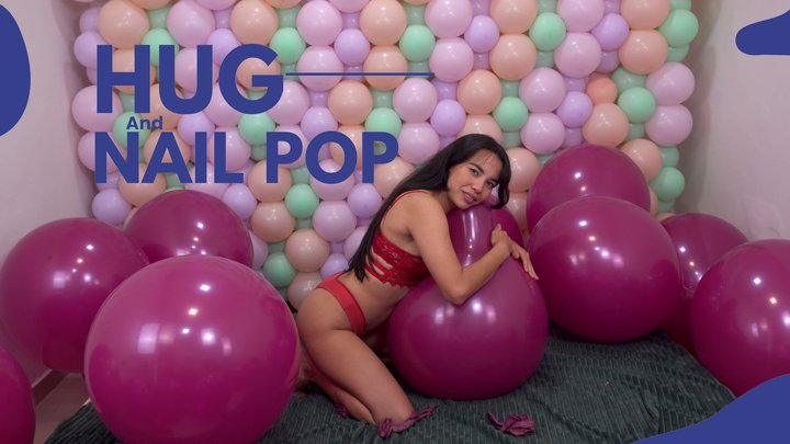 Dani Magenta Balloon Temptation – Hugs, Teasing, and Nail Pops