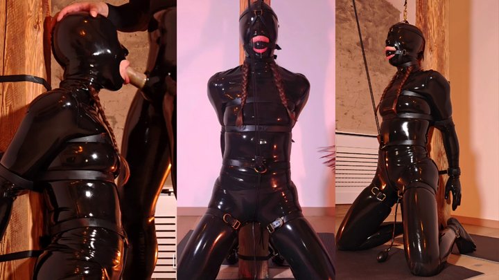 SummerDeal: RUBBERDOLL IN HEAT - Strapped, Plugged, Gagged, Whipped and Facefuck