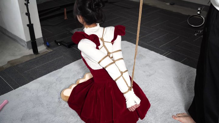 Couples' game, college student girlfriend's JK bondage, classic bondage, vibrati