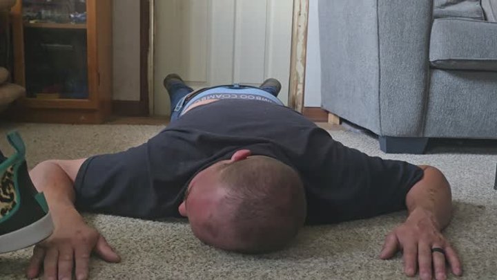 Chrissy head and hand trample in new boots