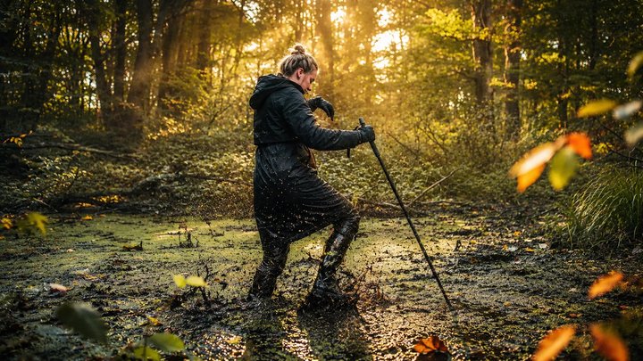 Alena TRAPPED IN A SWAMP | Mud Swallowed Her Feet! Dangerous Forest Hiking Adven