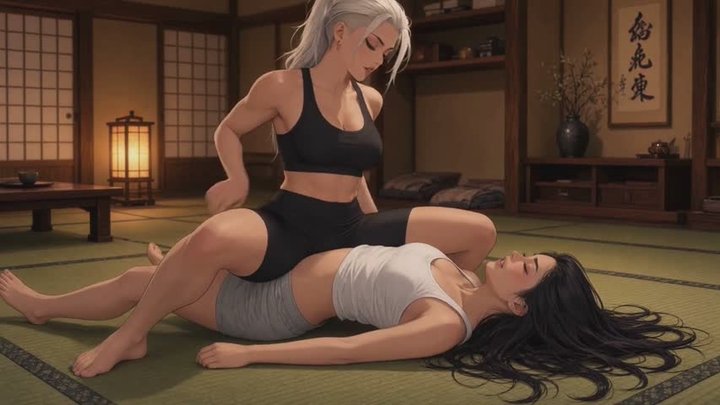 Stomach Sitting Stories #12B: Full Weight Surrender on the Tatami (Animated)