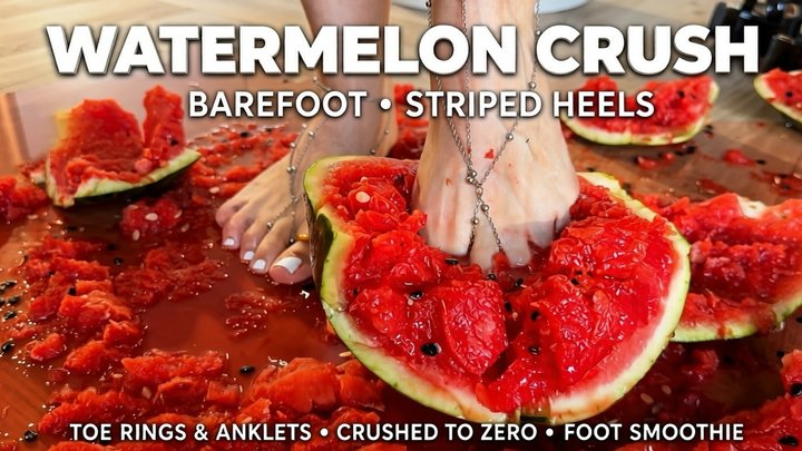 Barefoot & Striped Heels Watermelon Destruction | Toe Rings & Anklets | Smoothie