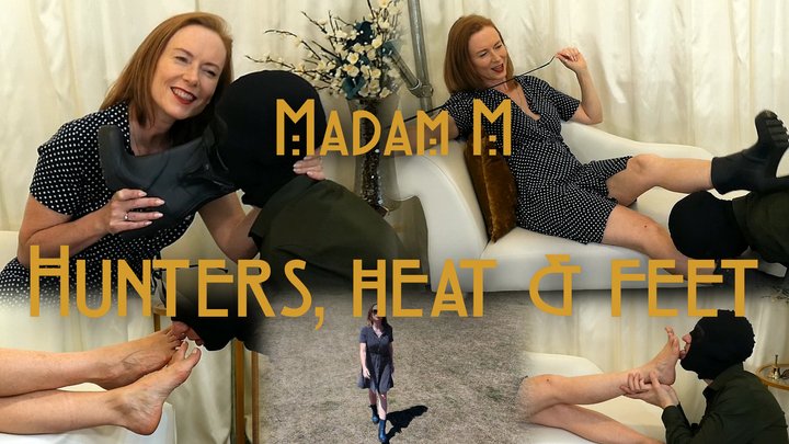 Hunters, Heat & Feet, A teasing FemDom session featuring rubber boot fetish, Hun