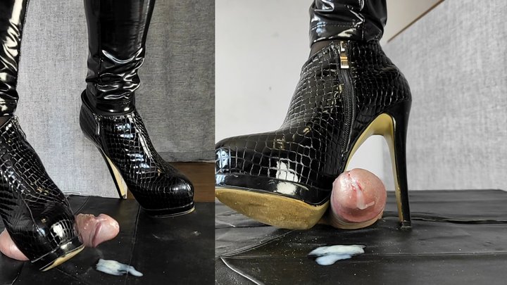 PATENT LEATHER BOOTS PVC LEGGINGS BOOTJOB (HD)