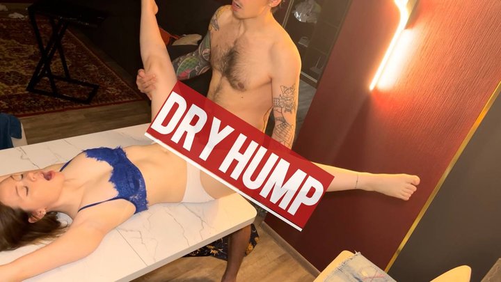 Kitchen Dry Hump Stepsister Ends With Cum On Shorts