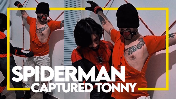Spiderman Captured Tonny Tape (1080p) Gay Bondage - Gay Domination - Superhero -