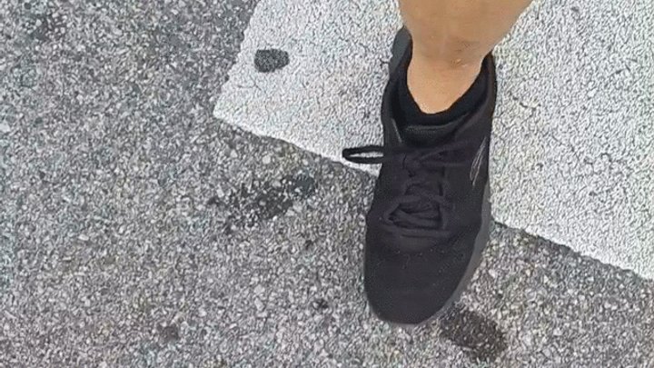 Power walk to the bus stop