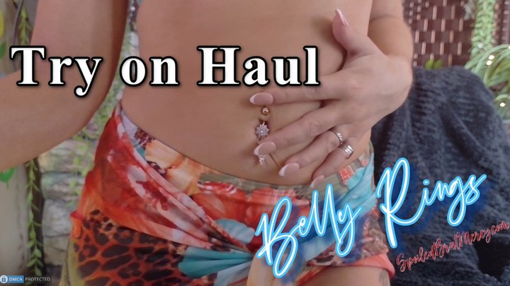 Crystal Belly Rings Try On