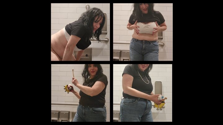 LUNCHTIME WRECKING CREW DEMO IN PUBLIC BATHROOM