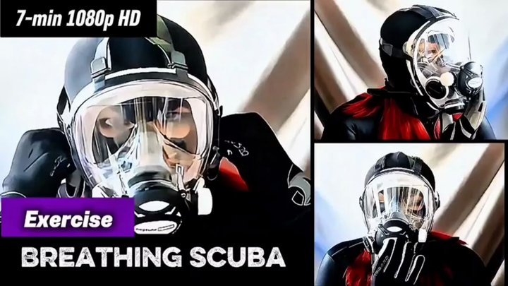 SCUBA Breathing Exercise: Full Face Mask & Sensual Restricted Breathing - 8 Min 