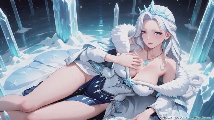 Silver-Haired Ice Goddess's Private Morning! From cold queen to bedroom laziness