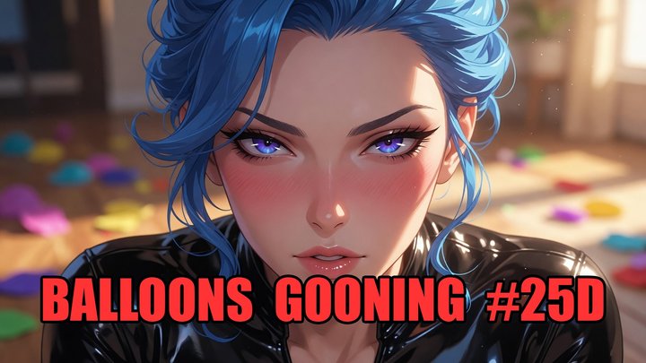 Balloons Gooning #25D: Taut Latex Goon State (Animated, Music, Text)