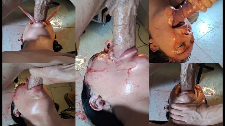 hardcore throat fucking (Big dick)
