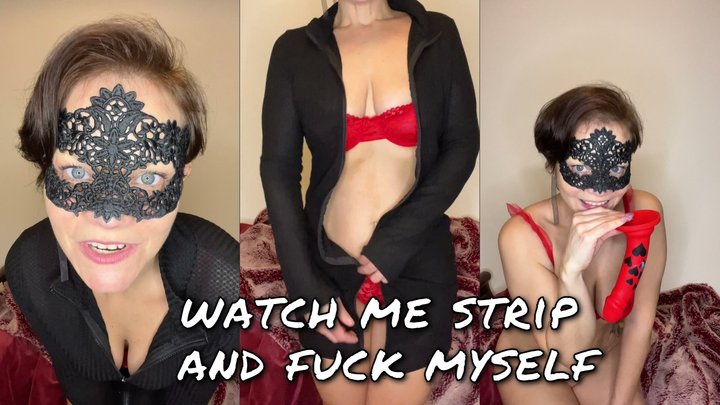 Slow strip and Dildo Ride