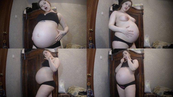 9months Pregnant Smoking cigarettes