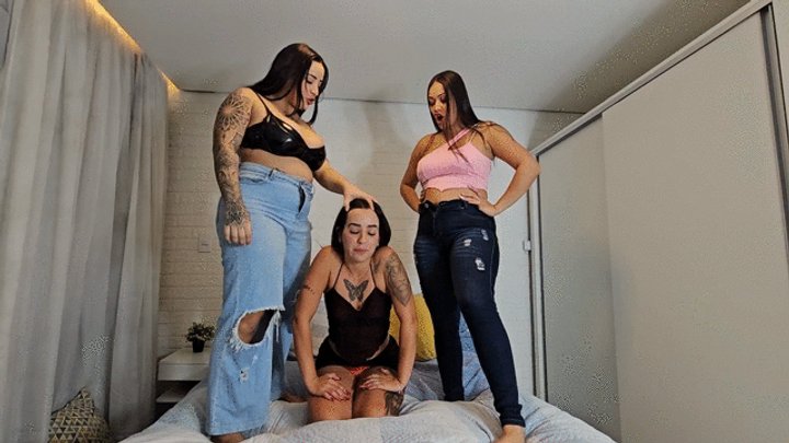 You bitch, smell our farts through our jeans – by Kiara Nissei and Sasha – PART 