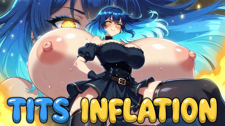 BOOBS INFLATION (Tits Inflation) - Inflation Device on Chest, Breasts Swelling R