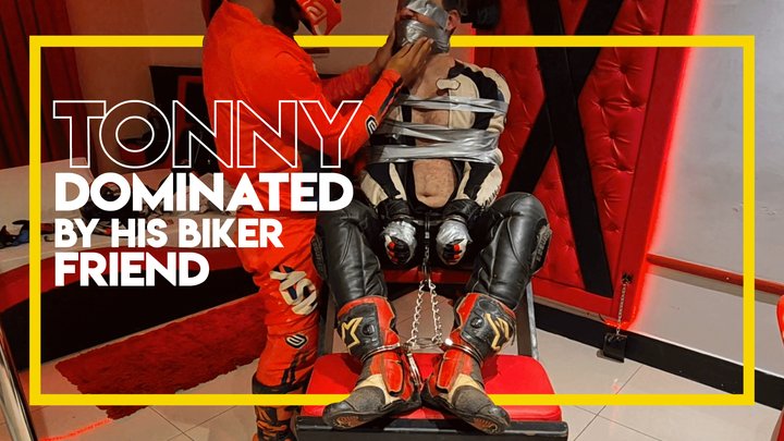 Tonny Dominated by his Biker Friend (1080p) Gay Bondage - Gay Domination - Biker