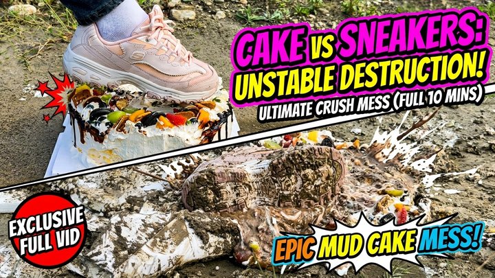 Total Birthday Cake Crush in Pink Skechers: Stomping, Squishing & Spitting