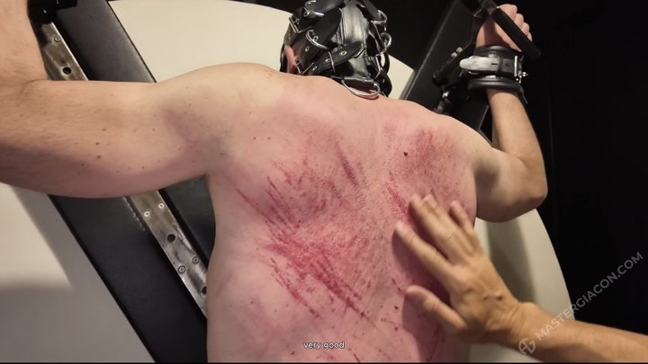 Intense whipping for the slave, the fucking machine, and some cuddles for him af
