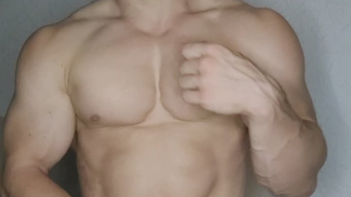 Stage-Ready Muscle God Runs His Posing Routine — Then Strokes for You