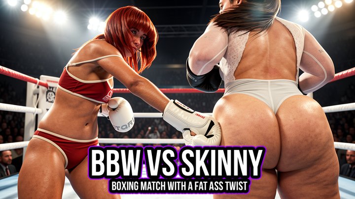 BBW VS SKINNY — Boxing Match With A Fat Ass Twist [FHD]
