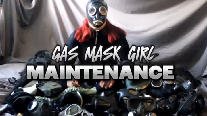 Maintenance Gas Mask Girl: Sensual ASMR Polishing with Latex & PVC - 48 Min MOV