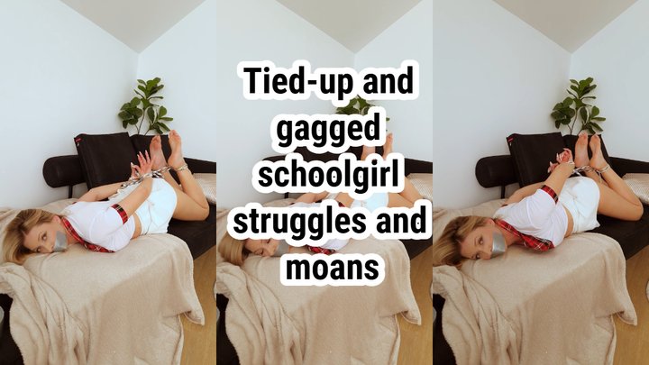 You tied up your naughty student with ropes and gagged her with duct tape. I str