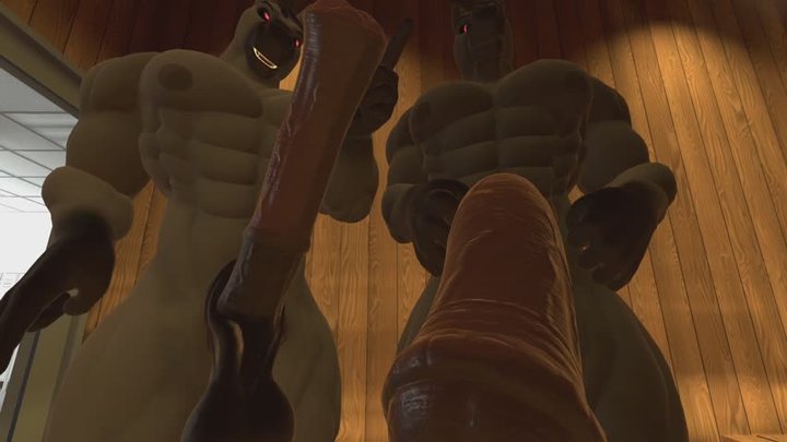 Identical Twin Hunk Horses Find You Alone In The Sauna