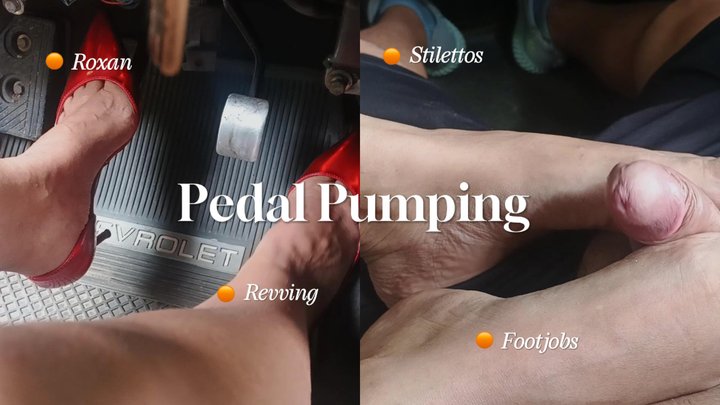 I pedal the bike and give my lover a footjob (3)
