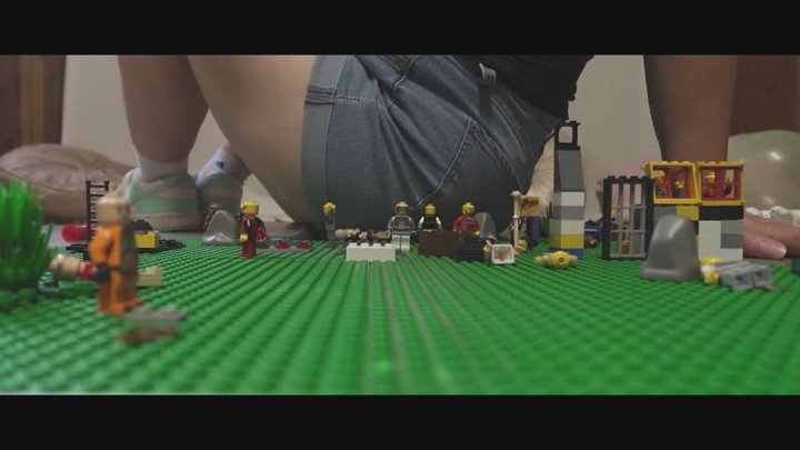 Tiny LEGO Village Takeover Giantess Steps In Captures Tiny Men and Sends Them In