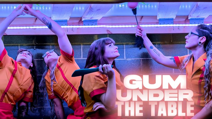 Josie & Akira Get Gum Off Under The Table UHD