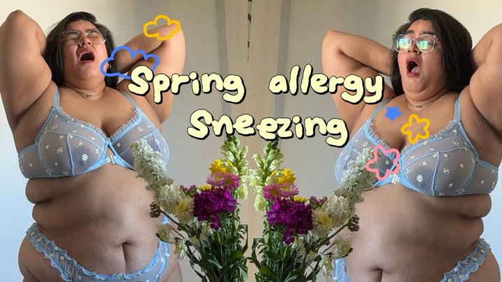 Spring allergy sneezing