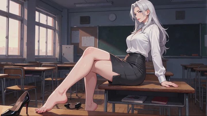 Foot Fetish Stories #15: Detention Under My Silver Heels
