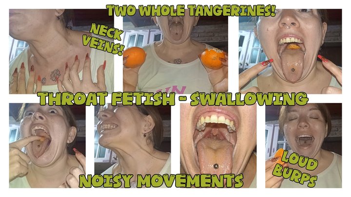 THROAT FETISH - SWALLOWING - NO CHEWING- CUM ENCOURAGEMENT - NOISY MOVEMENTS - N