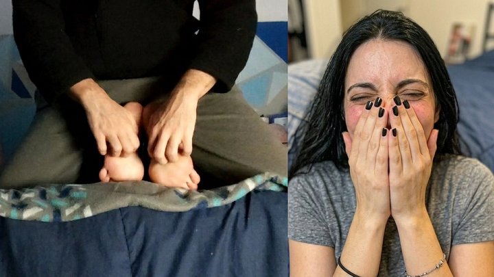 Amateur Foot Tickling | Casual Tickle Time Face Down with My Argentine Girlfrien