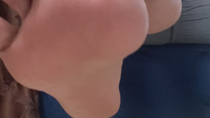 Applying cream to my feet